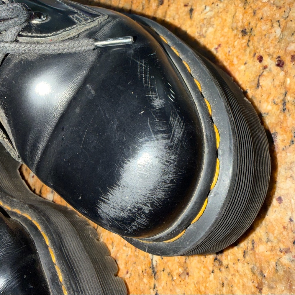 Dr. Martens Jadon Black Leather Boots Size 5 - Picture 5 of 8
